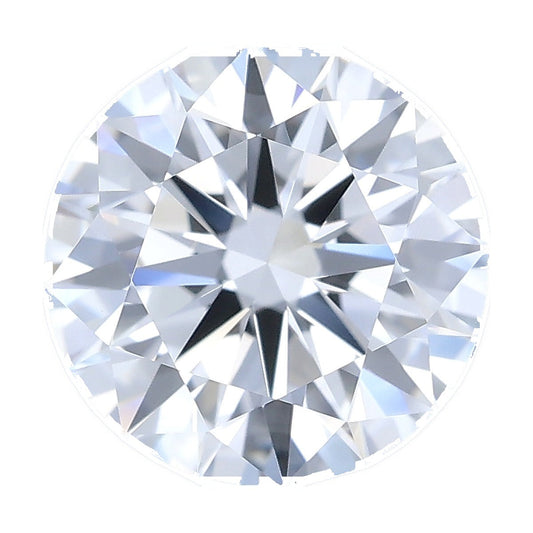 1.04 ct round lab-grown diamond, D color, IF clarity, IGI certified, still from its 360° video