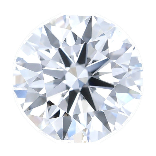 1.04 ct round lab-grown diamond, D color, VS1 clarity, IGI certified, still from its 360° video