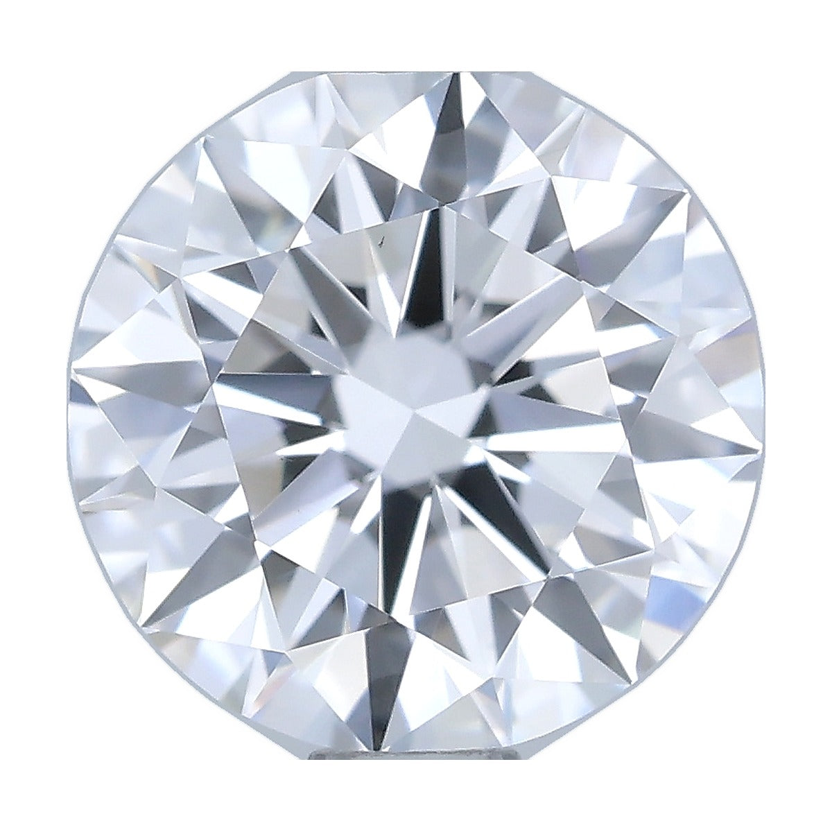 1.04 ct round lab-grown diamond, D color, VS1 clarity, IGI certified, still from its 360° video
