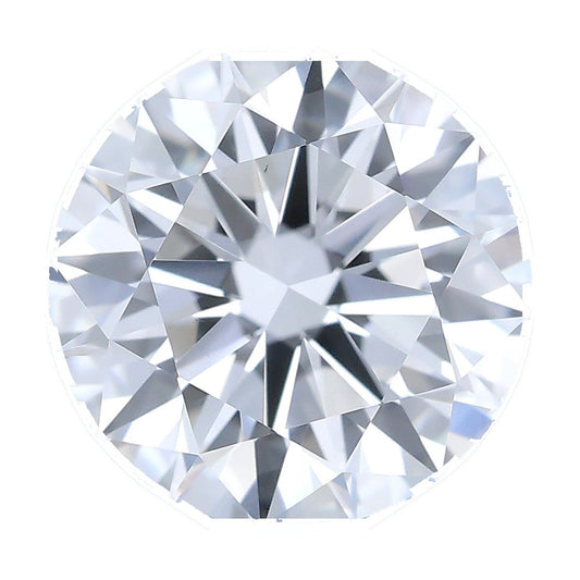1.04 ct round lab-grown diamond, D color, VS1 clarity, IGI certified, still from its 360° video