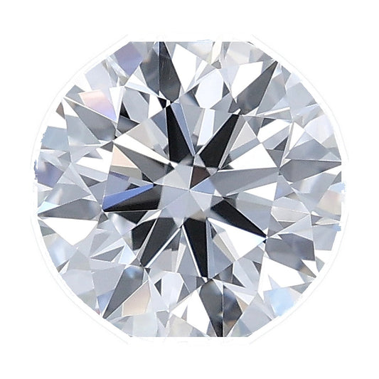 1.04 ct round lab-grown diamond, D color, VS1 clarity, IGI certified, still from its 360° video