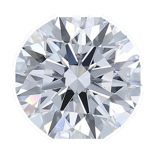 1.04 ct round lab-grown diamond, D color, VS1 clarity, IGI certified, still from its 360° video