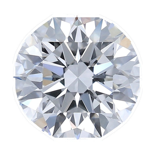 1.04 ct round lab-grown diamond, D color, VVS2 clarity, IGI certified, still from its 360° video
