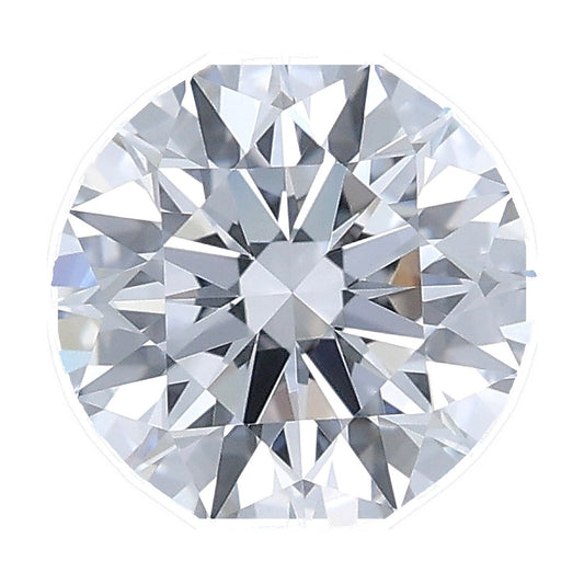 1.04 ct round lab-grown diamond, D color, VVS2 clarity, IGI certified, still from its 360° video