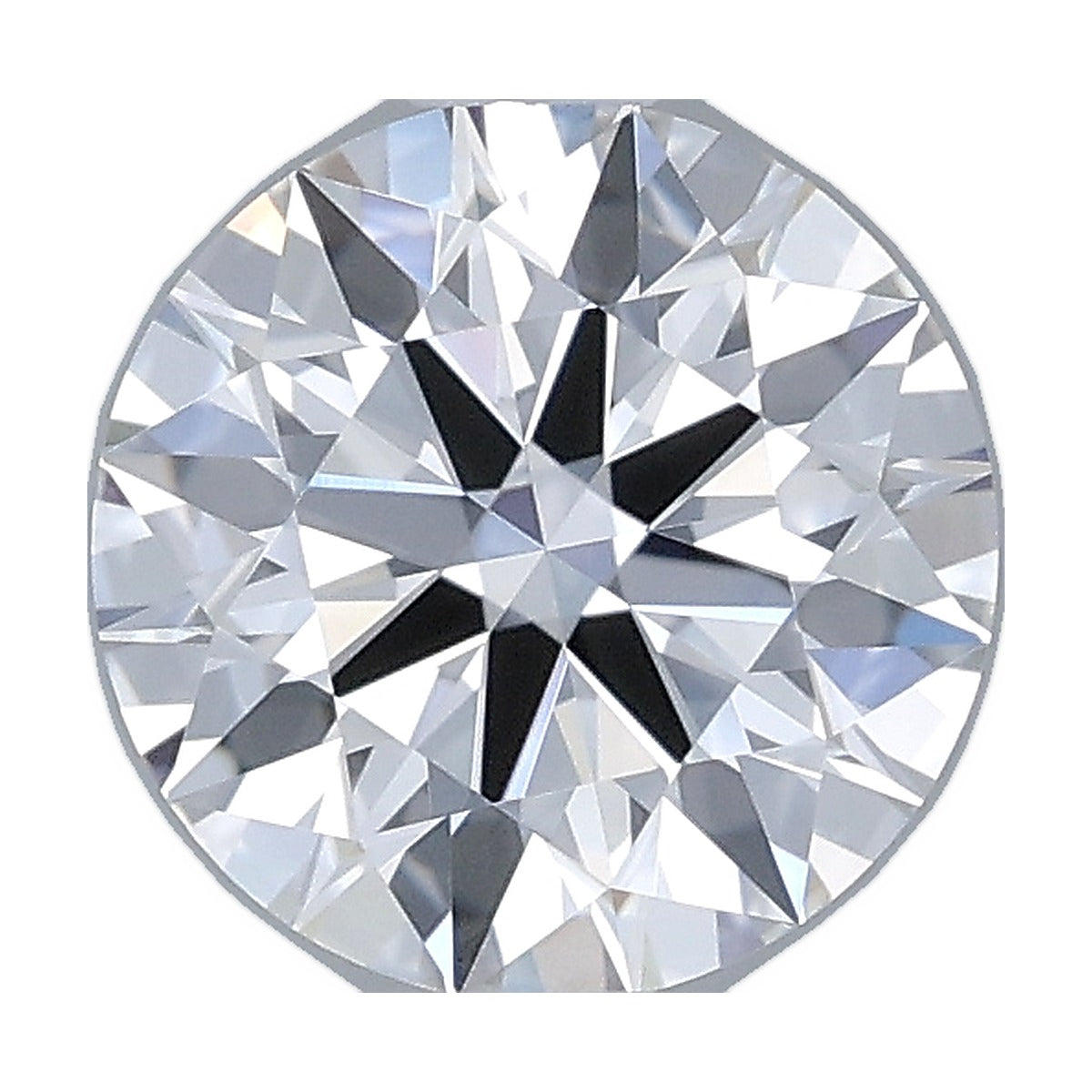 1.04 ct round lab-grown diamond, D color, VVS2 clarity, IGI certified, still from its 360° video