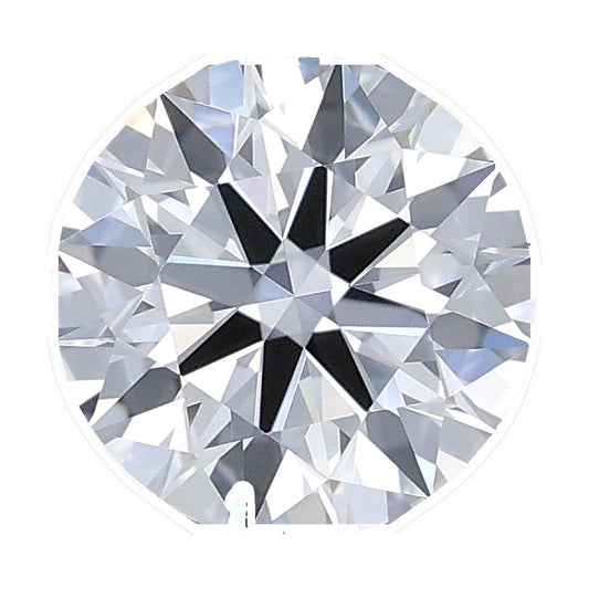 1.04 ct round lab-grown diamond, D color, VVS2 clarity, IGI certified, still from its 360° video