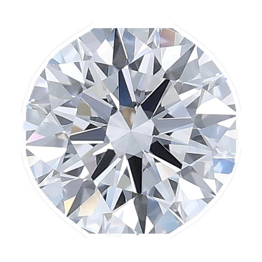 1.04 ct round lab-grown diamond, D color, VVS2 clarity, IGI certified, still from its 360° video