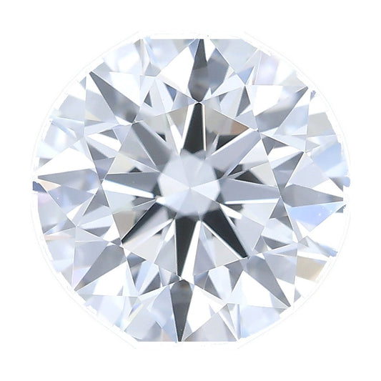 1.04 ct round lab-grown diamond, E color, VVS2 clarity, IGI certified, still from its 360° video