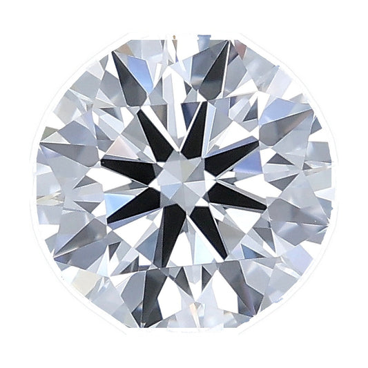 1.04 ct round lab-grown diamond, E color, VVS2 clarity, IGI certified, still from its 360° video