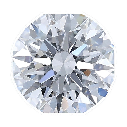 1.04 ct round lab-grown diamond, E color, VVS2 clarity, IGI certified, still from its 360° video