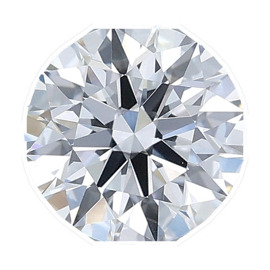 1.04 ct round lab-grown diamond, E color, VVS2 clarity, IGI certified, still from its 360° video