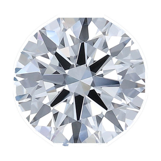 1.04 ct round lab-grown diamond, F color, VVS1 clarity, IGI certified, still from its 360° video