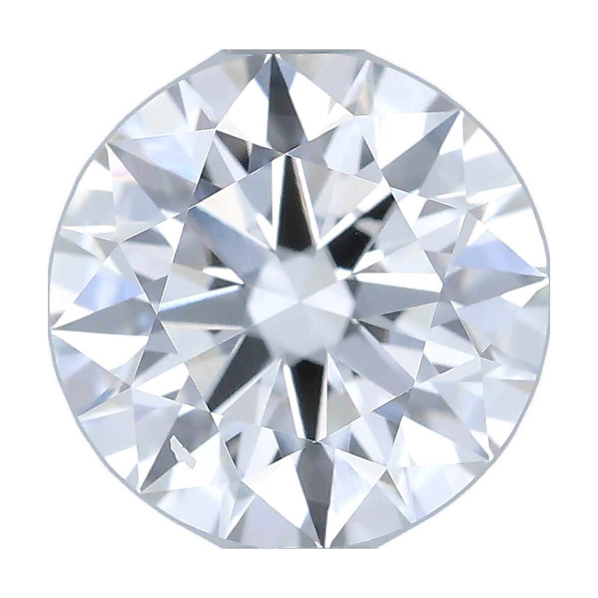 1.04 ct round lab-grown diamond, F color, VVS2 clarity, IGI certified, still from its 360° video