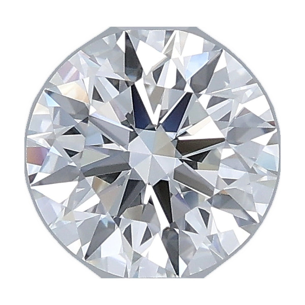 1.04 ct round lab-grown diamond, F color, VVS2 clarity, IGI certified, still from its 360° video