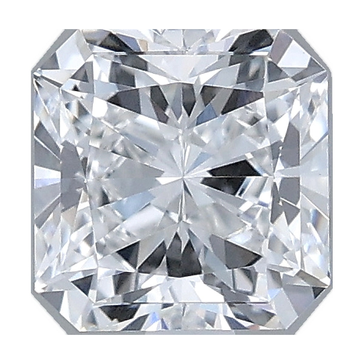 1.04 ct square radiant lab-grown diamond, D color, VVS2 clarity, IGI certified, still from its 360° video