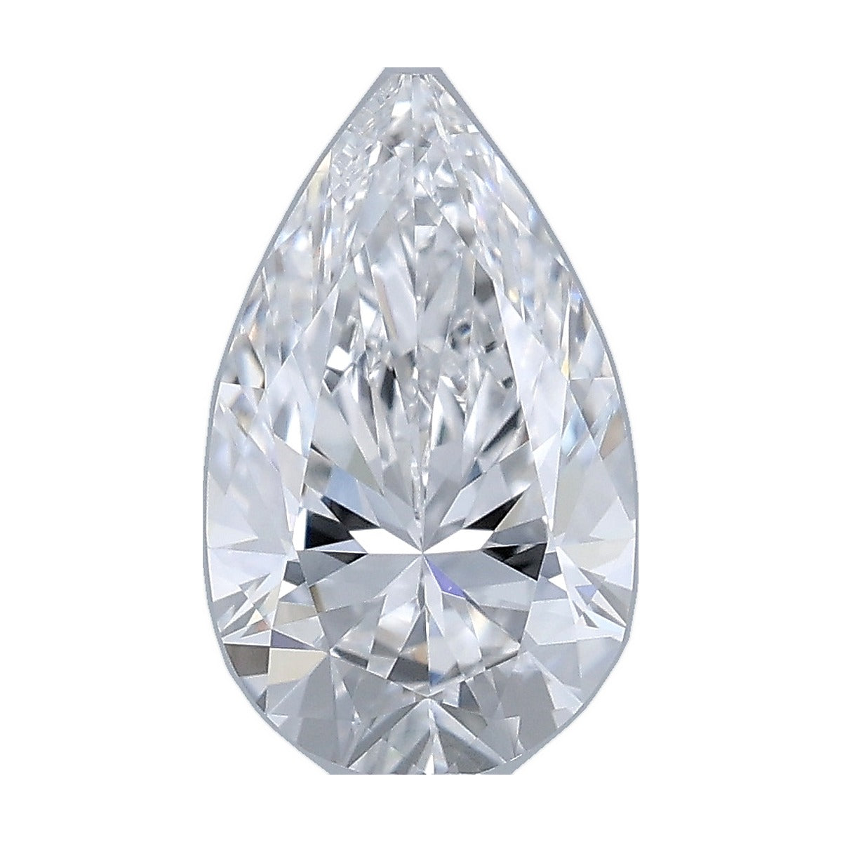 1.05 ct pear lab-grown diamond, D color, VVS2 clarity, IGI certified, still from its 360° video