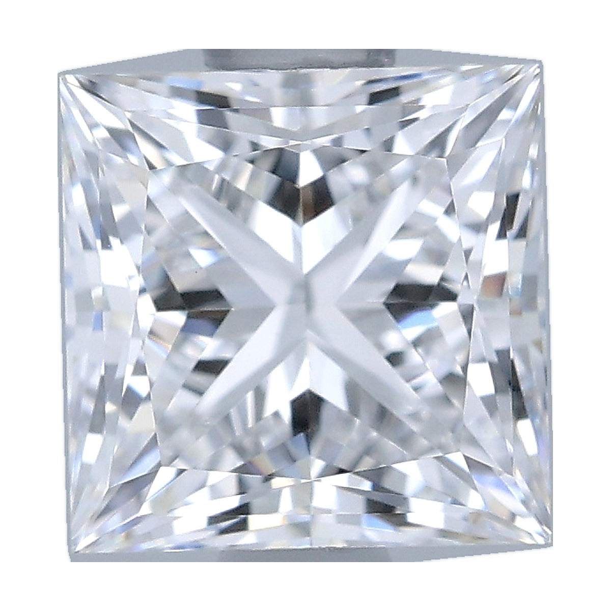 1.05 ct princess lab-grown diamond, D color, VVS2 clarity, IGI certified, still from its 360° video