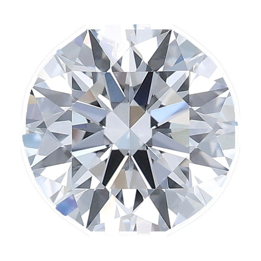 1.05 ct round lab-grown diamond, D color, VVS1 clarity, IGI certified, still from its 360° video