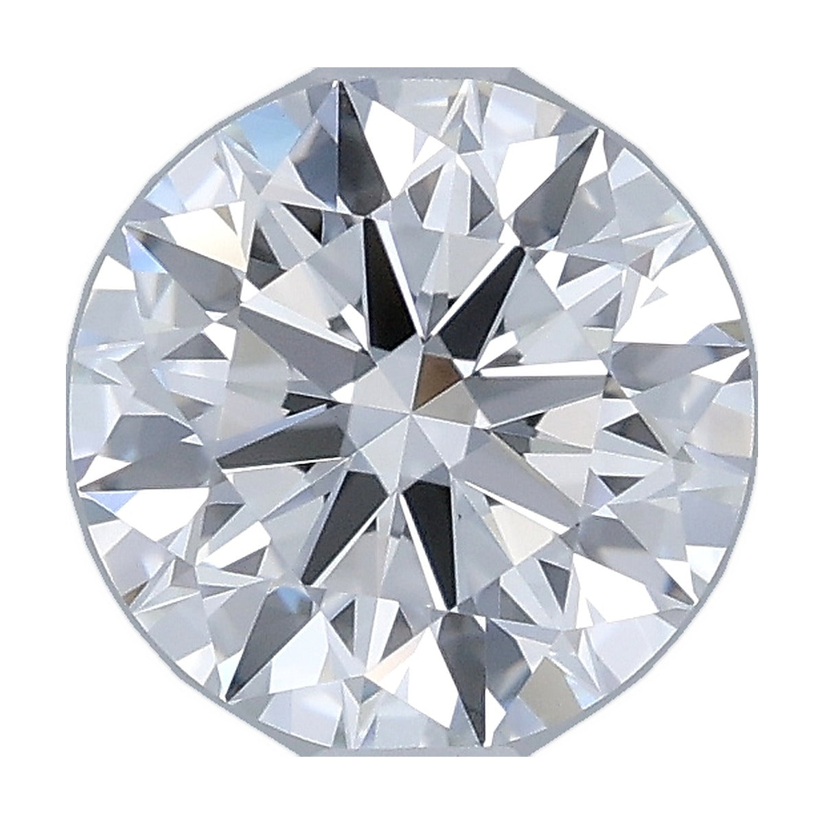 1.05 ct round lab-grown diamond, D color, VVS1 clarity, IGI certified, still from its 360° video