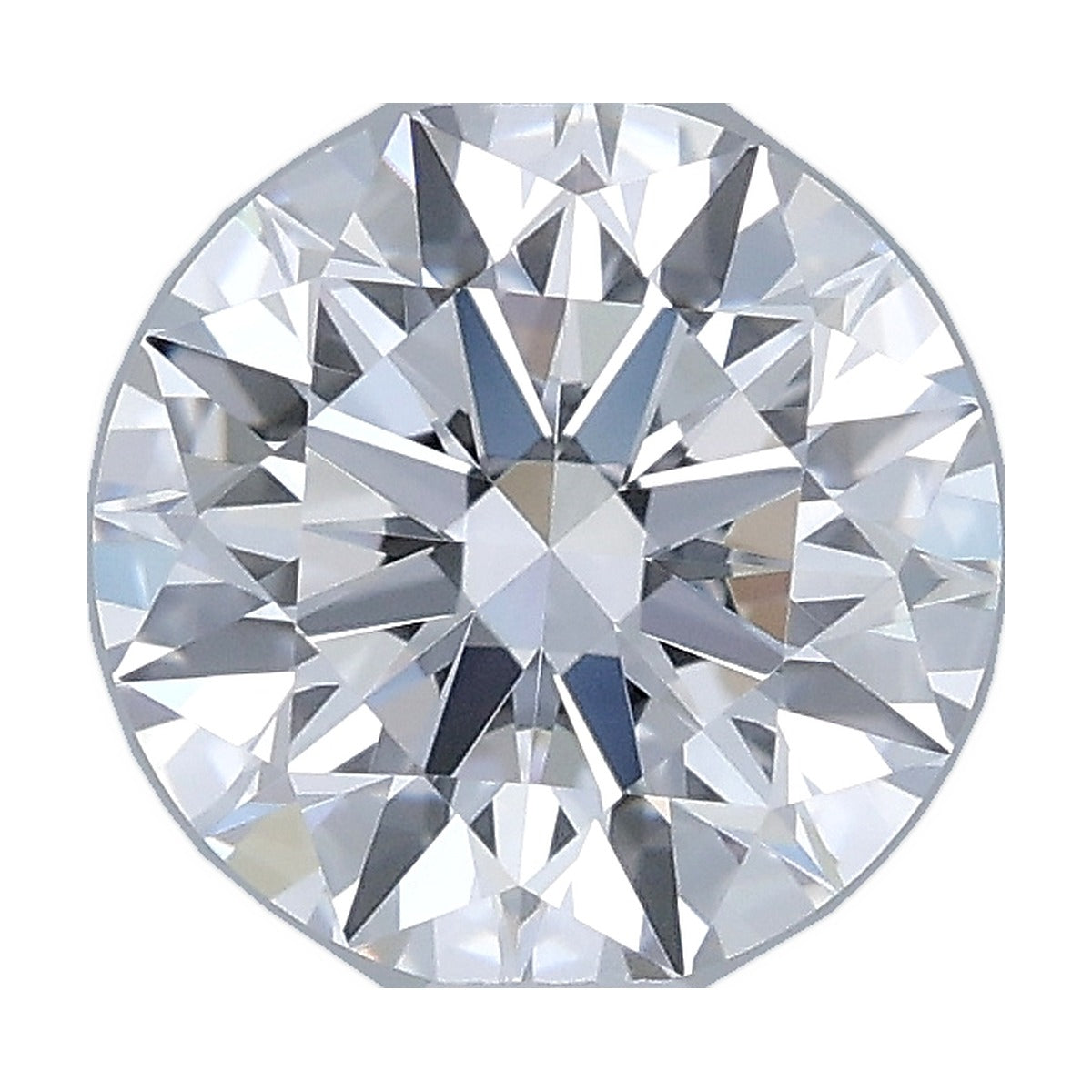 1.05 ct round lab-grown diamond, D color, VVS1 clarity, IGI certified, still from its 360° video