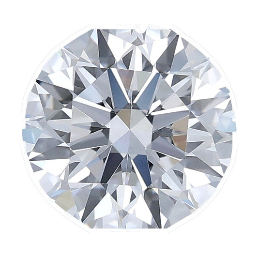 1.05 ct round lab-grown diamond, D color, VVS1 clarity, IGI certified, still from its 360° video