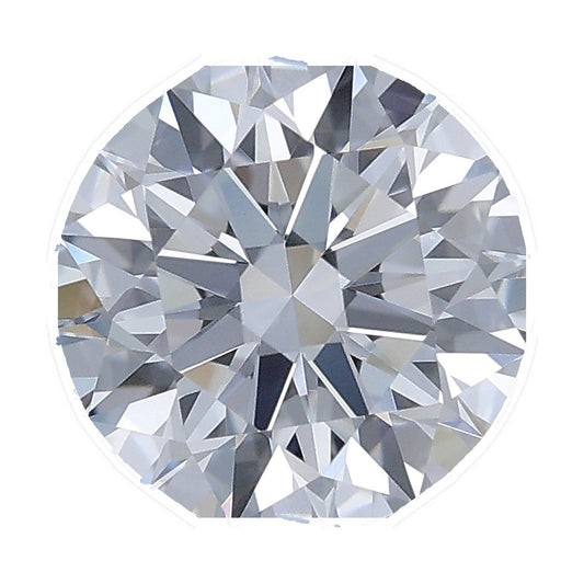 1.05 ct round lab-grown diamond, D color, VVS2 clarity, IGI certified, still from its 360° video