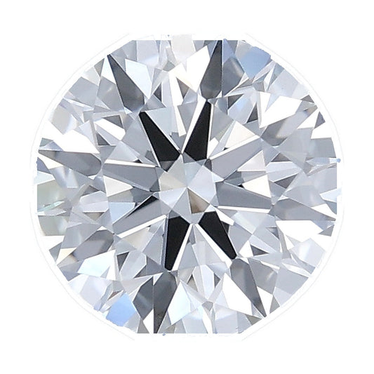 1.05 ct round lab-grown diamond, D color, VVS2 clarity, IGI certified, still from its 360° video