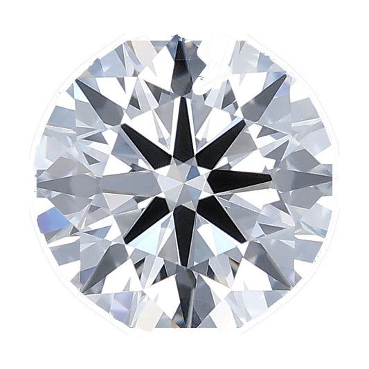1.05 ct round lab-grown diamond, D color, VVS2 clarity, IGI certified, still from its 360° video