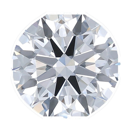 1.05 ct round lab-grown diamond, D color, VVS2 clarity, IGI certified, still from its 360° video