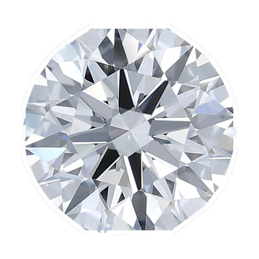 1.05 ct round lab-grown diamond, D color, VVS2 clarity, IGI certified, still from its 360° video