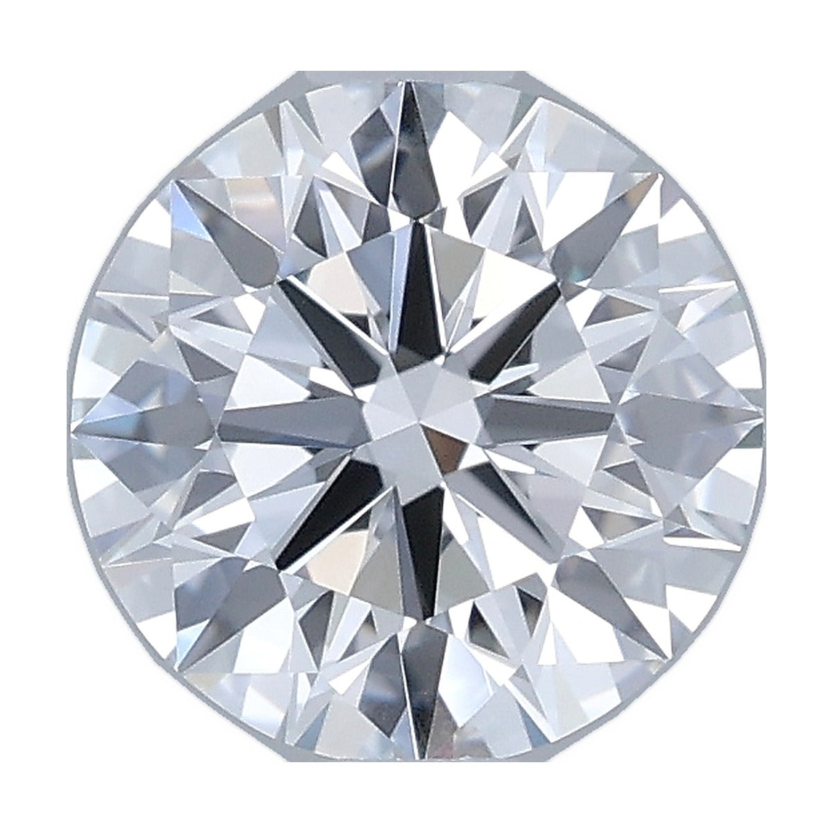 1.05 ct round lab-grown diamond, E color, VVS2 clarity, IGI certified, still from its 360° video