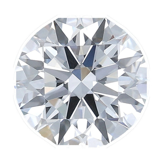 1.05 ct round lab-grown diamond, E color, VVS2 clarity, IGI certified, still from its 360° video