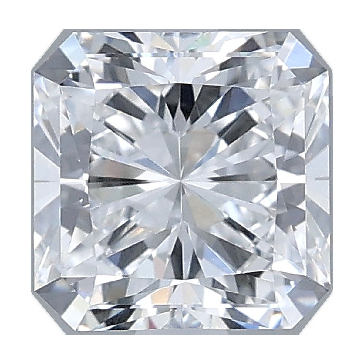 1.05 ct square radiant lab-grown diamond, D color, VVS2 clarity, IGI certified, still from its 360° video