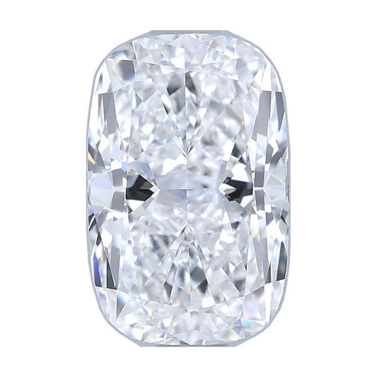1.06 ct elongated cushion lab-grown diamond, D color, VS1 clarity, IGI certified, still from its 360° video