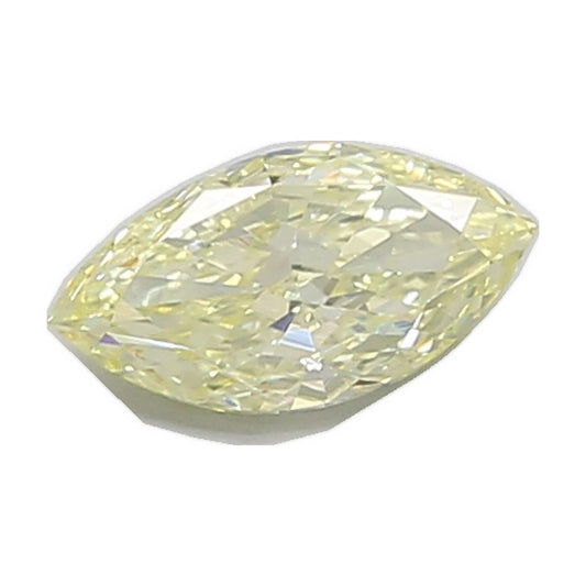 1.06 ct marquise lab-grown diamond, fancy light yellow, VS1 clarity, IGI certified, still from its 360° video