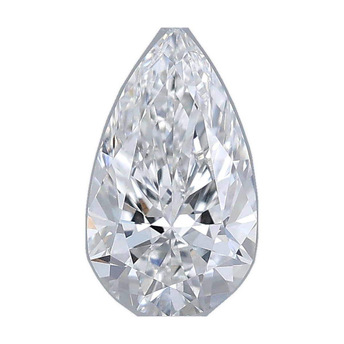 1.06 ct pear lab-grown diamond, E color, VVS2 clarity, IGI certified, still from its 360° video