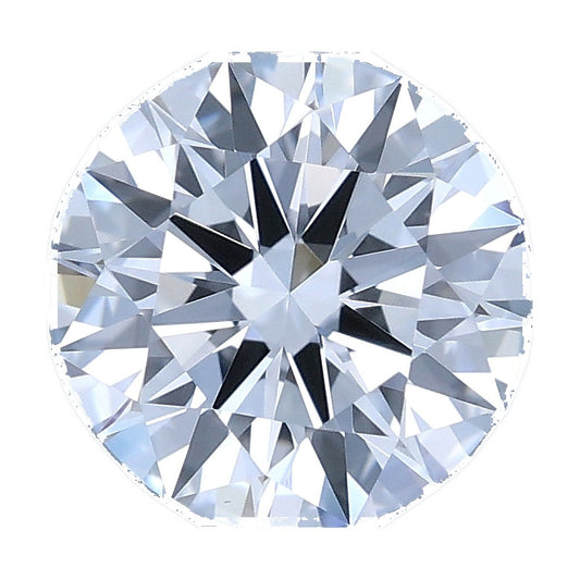 1.06 ct round lab-grown diamond, D color, VS1 clarity, IGI certified, still from its 360° video