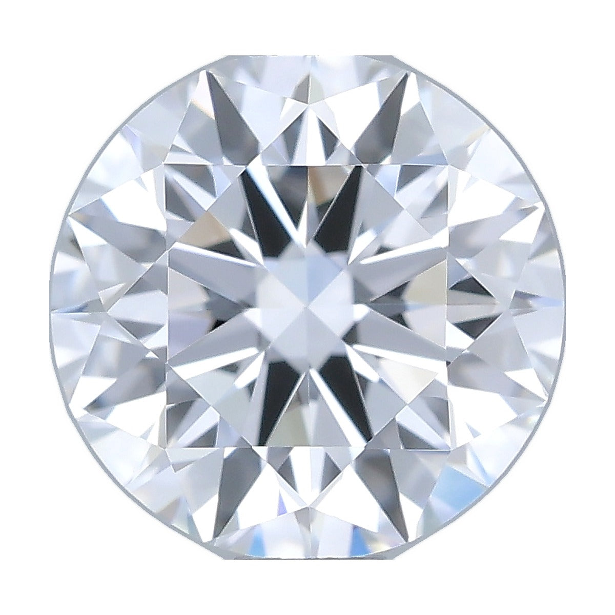 1.06 ct round lab-grown diamond, D color, VVS1 clarity, IGI certified, still from its 360° video