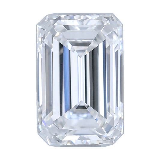 1.07 ct emerald lab-grown diamond, D color, VS1 clarity, IGI certified, still from its 360° video