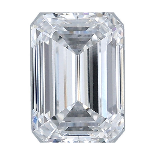 1.07 ct emerald lab-grown diamond, D color, VS1 clarity, IGI certified, still from its 360° video