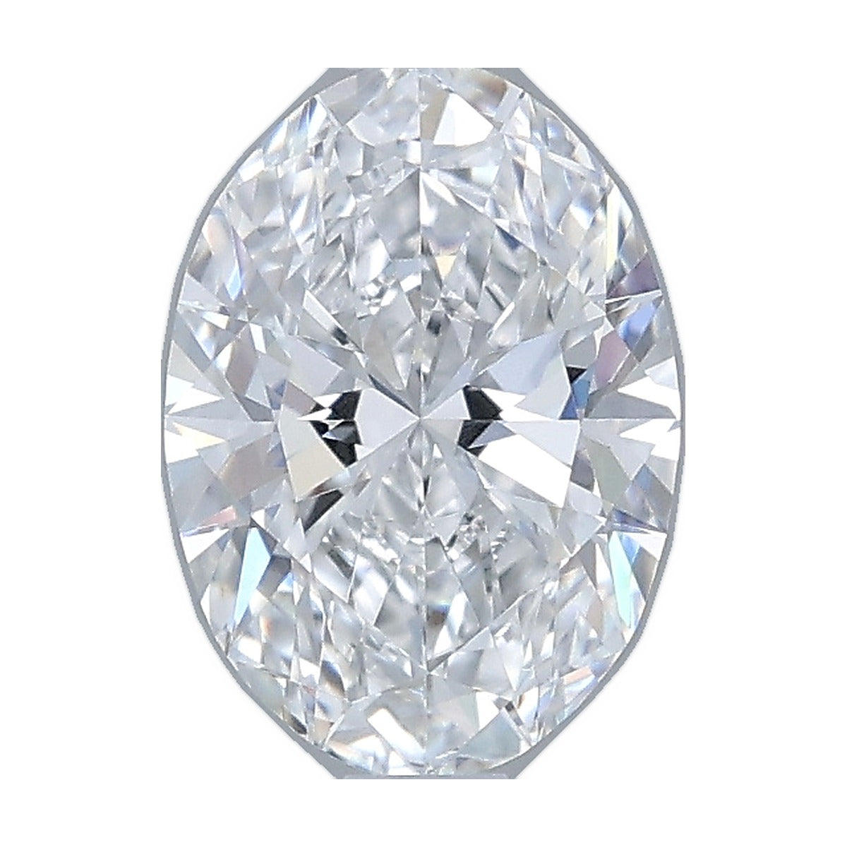 1.07 ct oval lab-grown diamond, D color, VS1 clarity, IGI certified, still from its 360° video