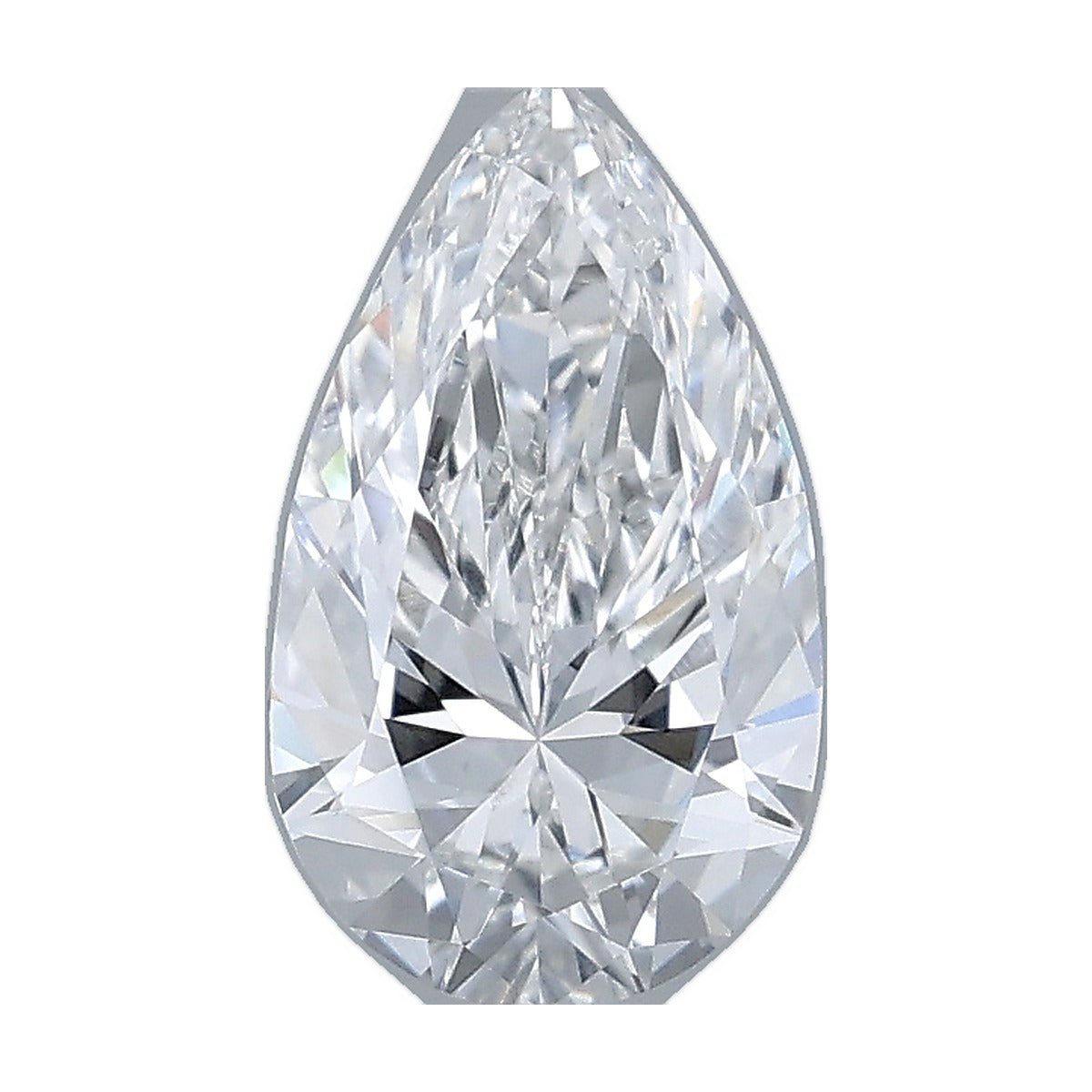 1.07 ct pear lab-grown diamond, E color, VVS2 clarity, IGI certified, still from its 360° video