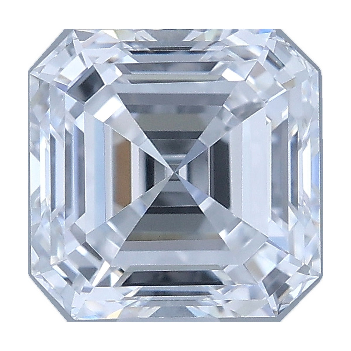 1.08 ct asscher lab-grown diamond, D color, IF clarity, IGI certified, still from its 360° video