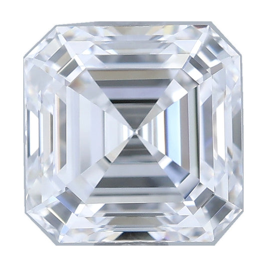 1.08 ct asscher lab-grown diamond, D color, VS1 clarity, IGI certified, still from its 360° video