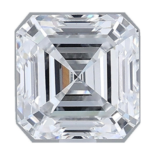 1.08 ct asscher lab-grown diamond, D color, VS1 clarity, IGI certified, still from its 360° video