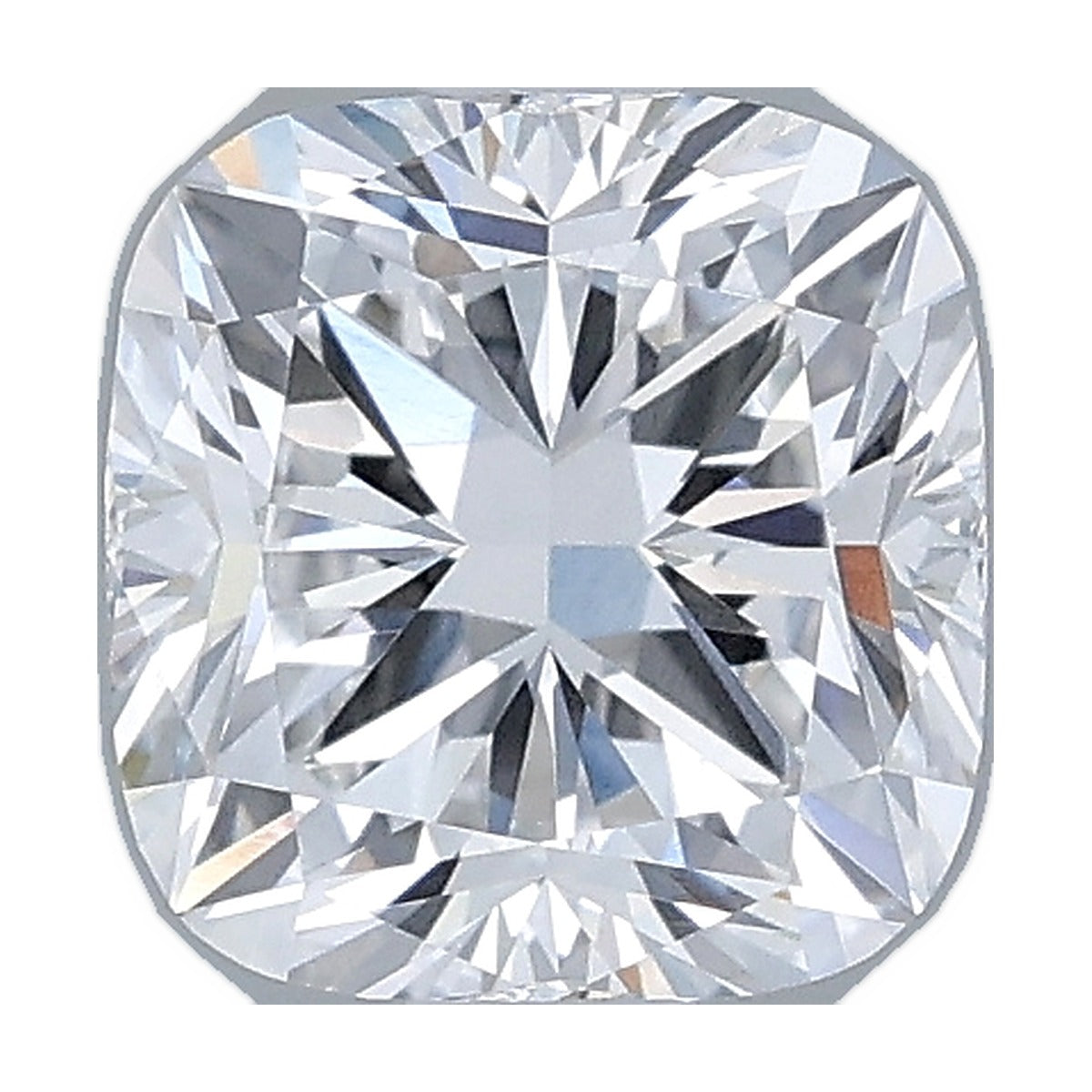 1.08 ct cushion lab-grown diamond, D color, VVS2 clarity, IGI certified, still from its 360° video