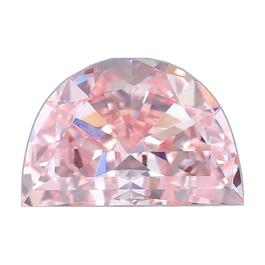 1.08 ct half moon lab-grown diamond, fancy intense pink, VS1 clarity, IGI certified, still from its 360° video