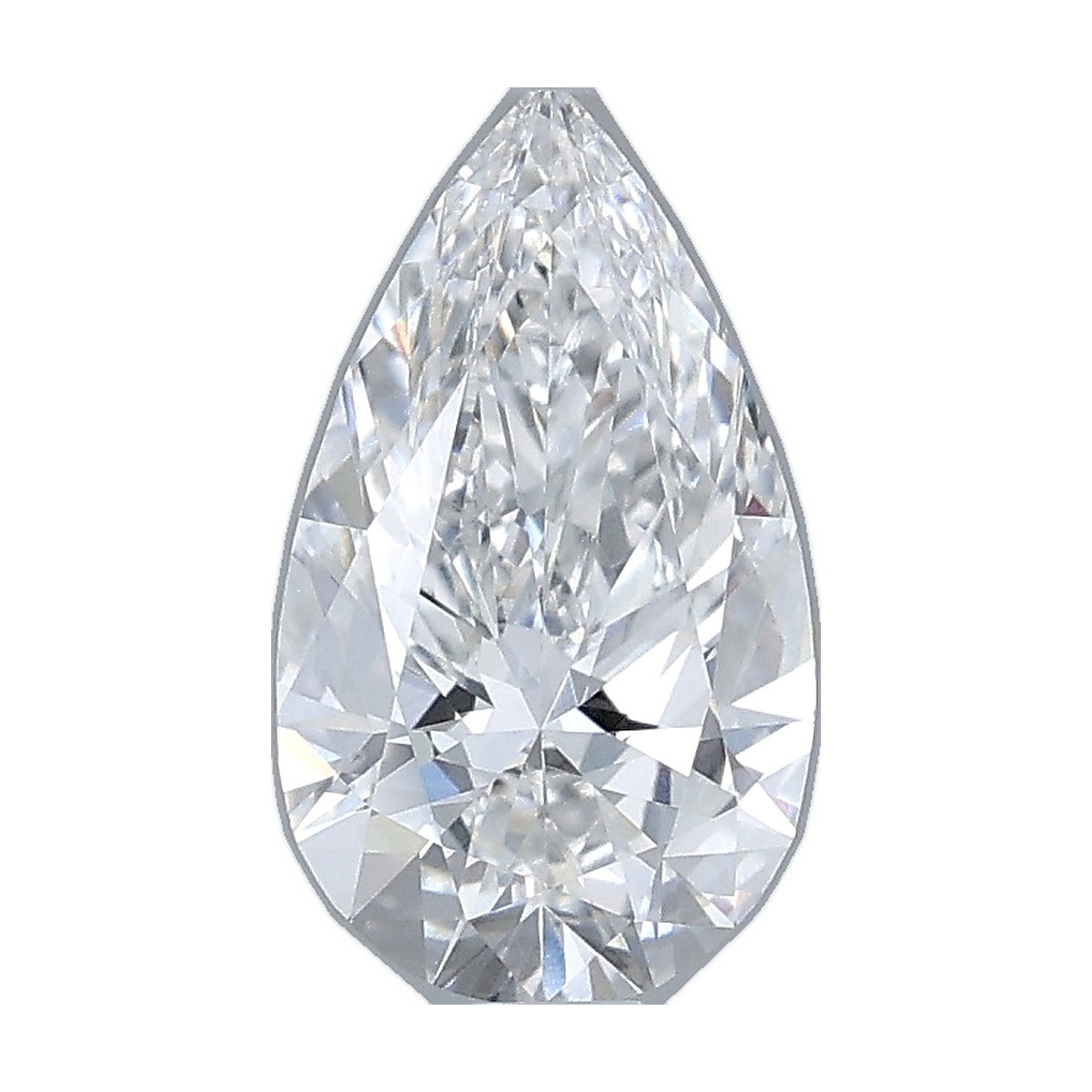 1.08 ct pear lab-grown diamond, E color, VVS2 clarity, IGI certified, still from its 360° video