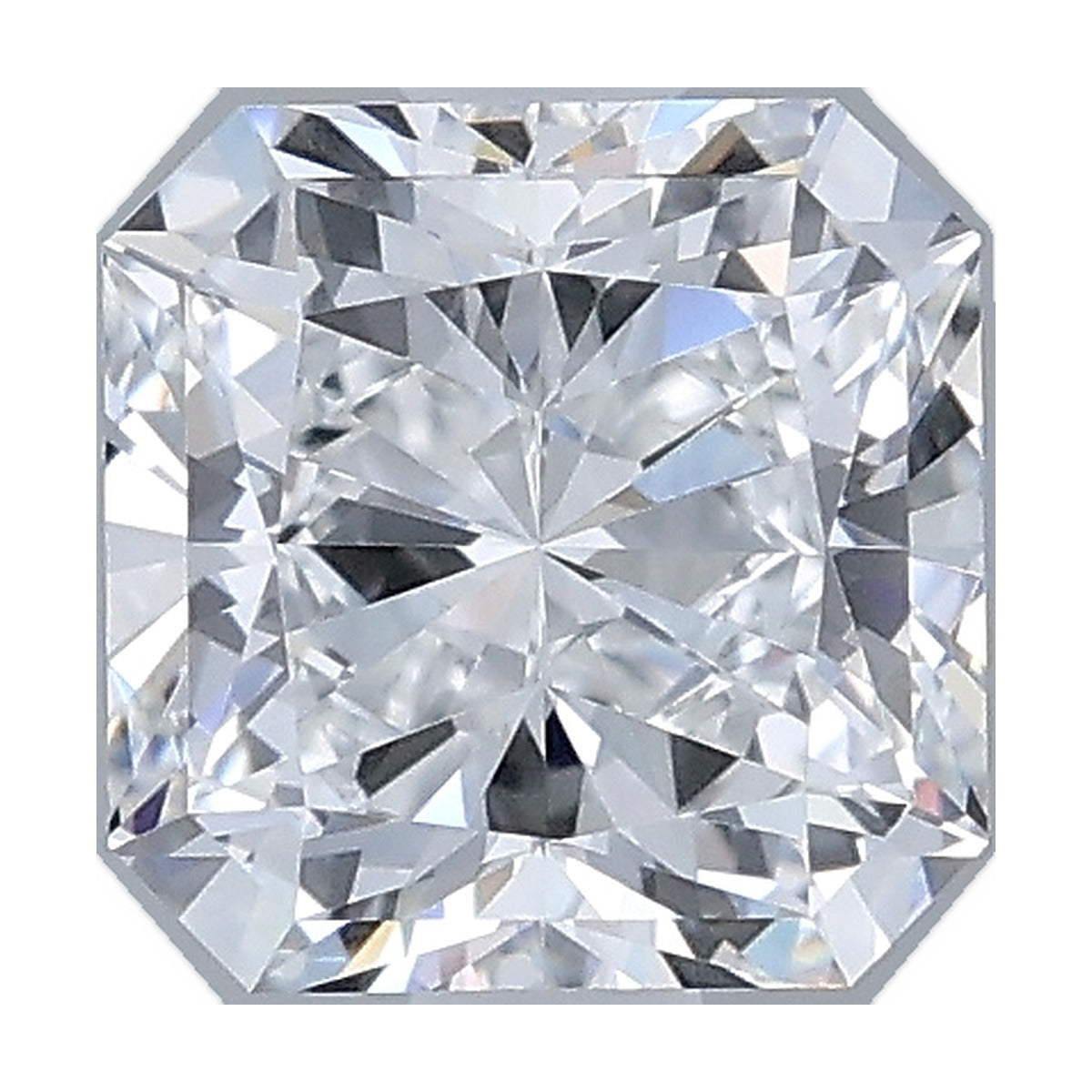 1.08 ct square radiant lab-grown diamond, D color, VVS2 clarity, IGI certified, still from its 360° video