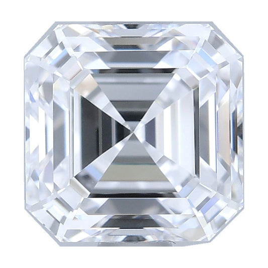 1.09 ct asscher lab-grown diamond, D color, VS1 clarity, IGI certified, still from its 360° video